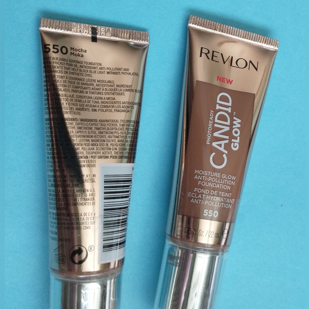 Revlon Lot of 8 Candid Glow 550 Mocha Moisture Glow Foundation Photoread…